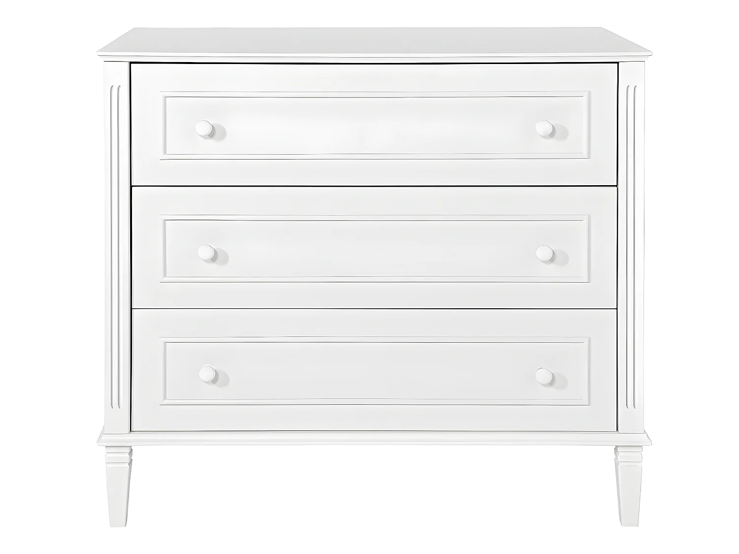 Commode 3 tiroirs Bianka Blanc