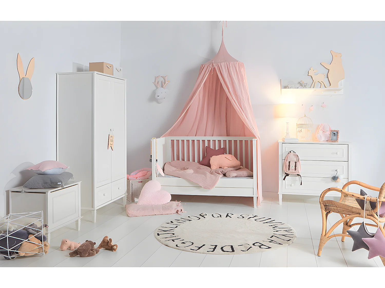 Commode 3 tiroirs Bianka Blanc