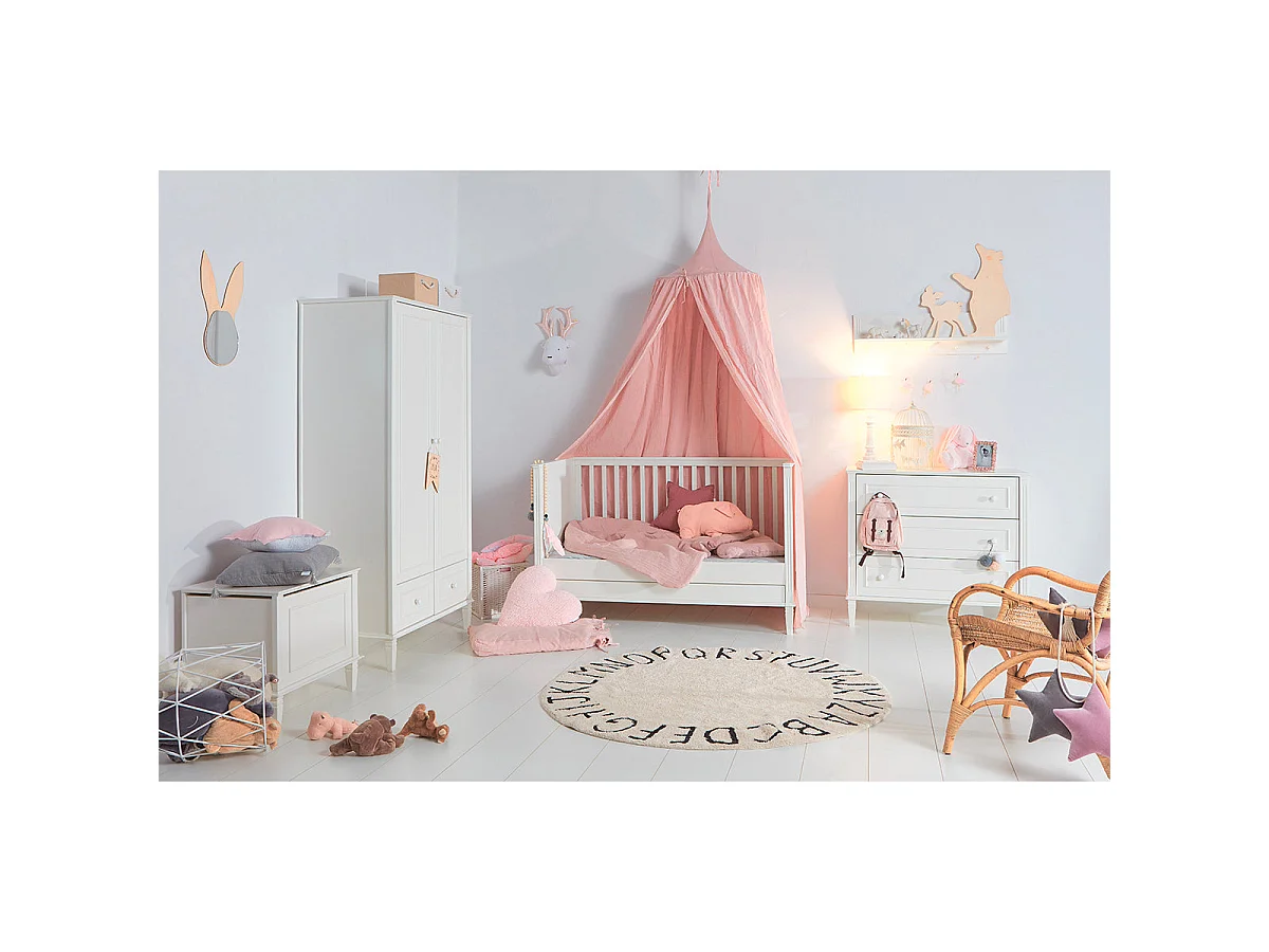 Commode 3 tiroirs Bianka Blanc