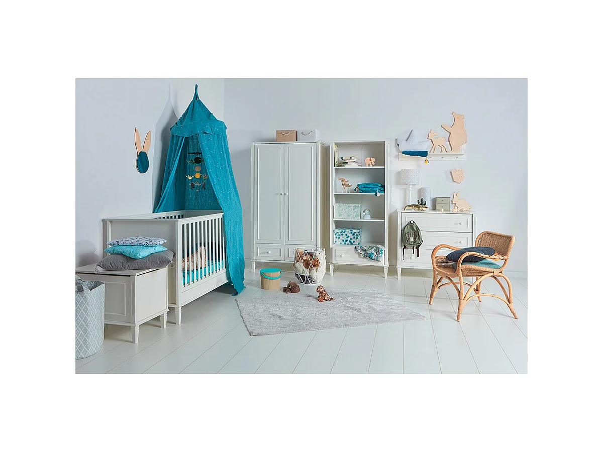 Commode 3 tiroirs Bianka Blanc