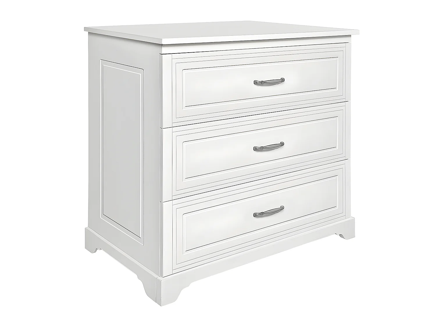 Commode 3 tiroirs Melody Blanc