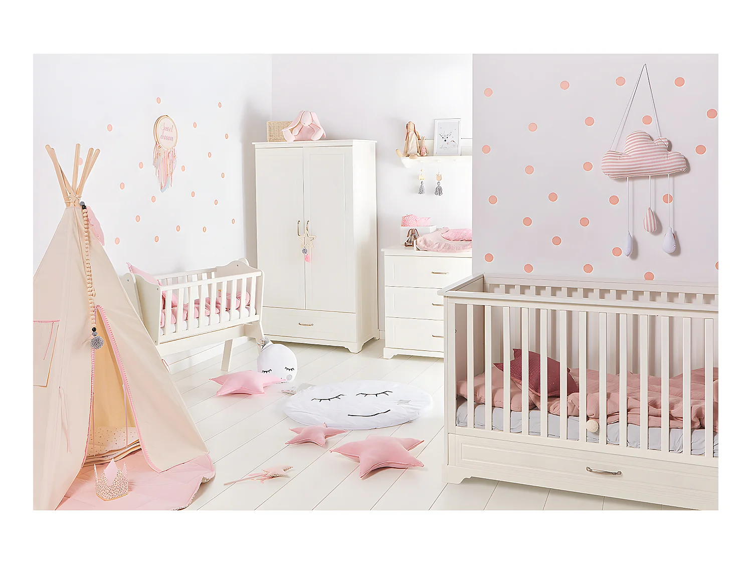 Commode 3 tiroirs Melody Blanc