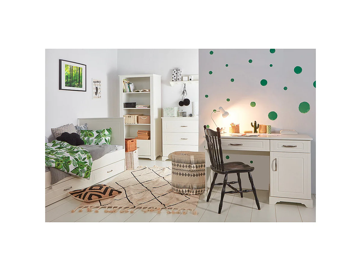 Commode 3 tiroirs Melody Blanc
