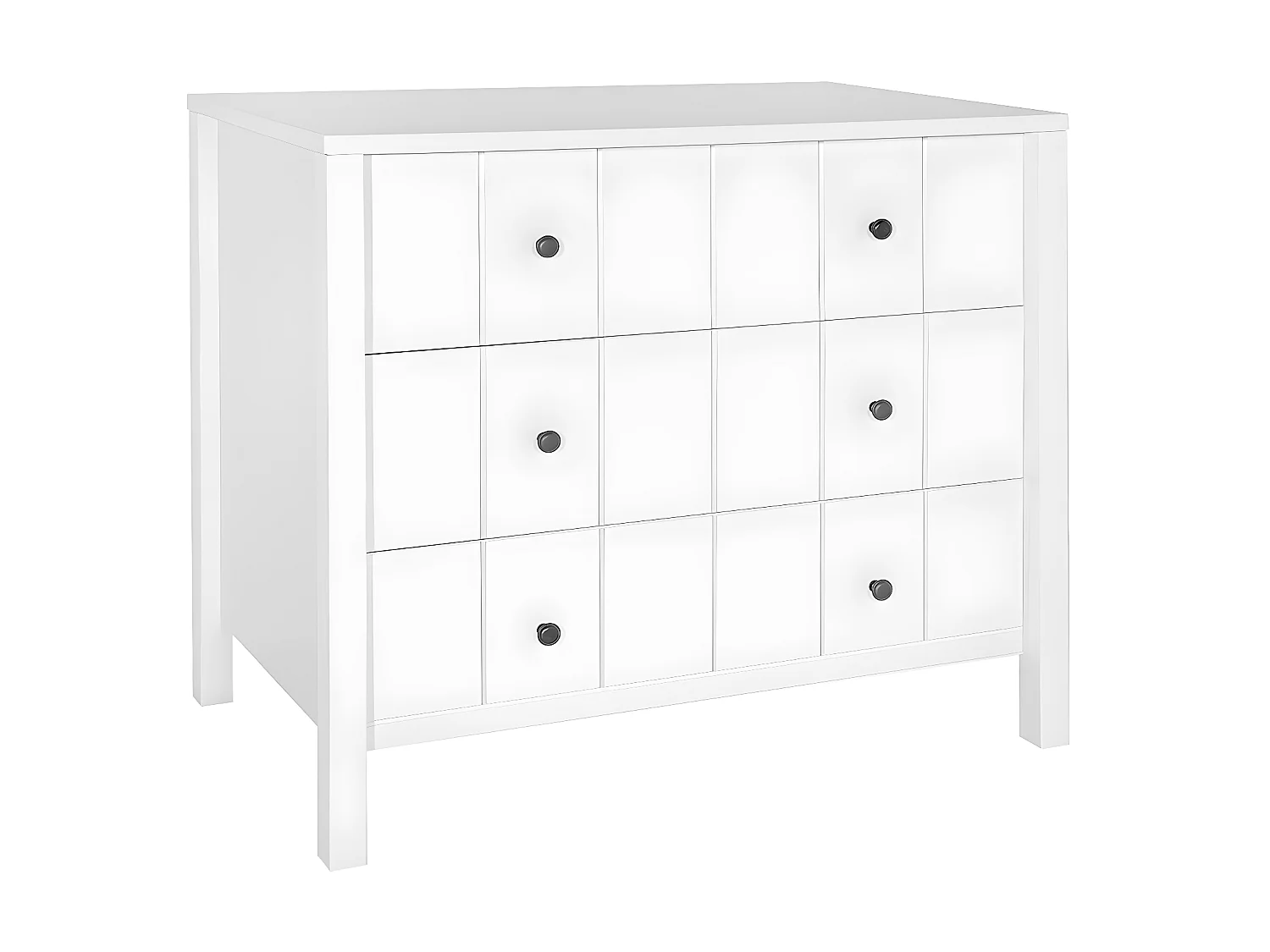 Commode 3 tiroirs Allpin Blanc