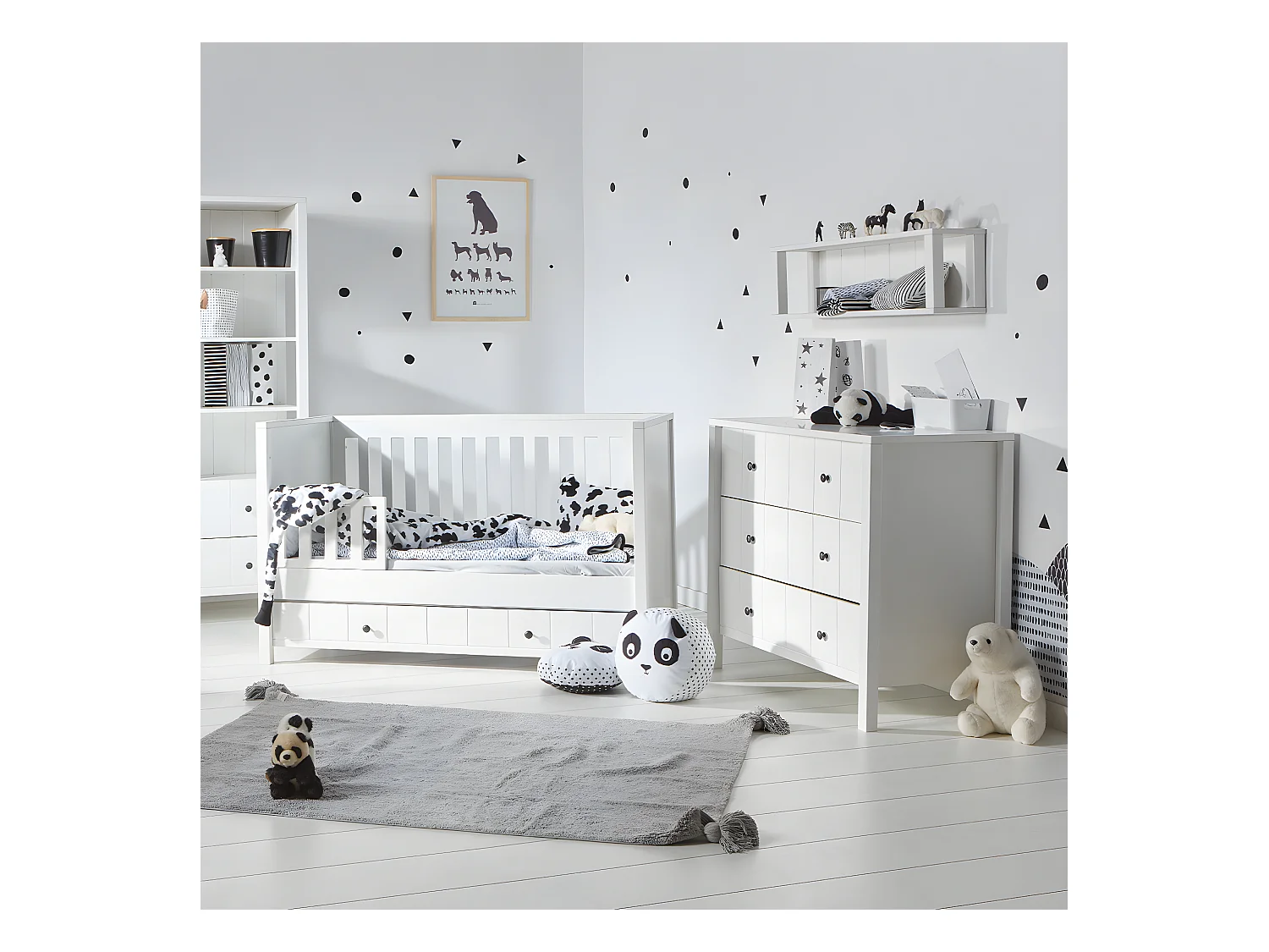 Commode 3 tiroirs Allpin Blanc