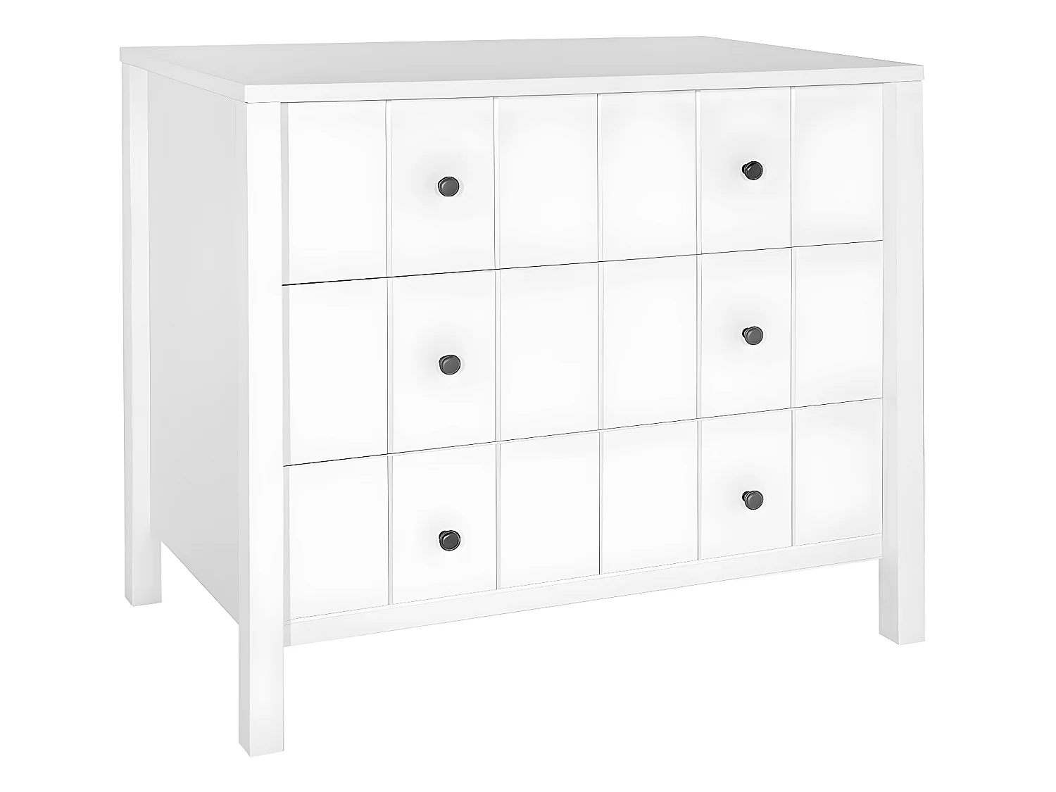 Commode 3 tiroirs Allpin Blanc