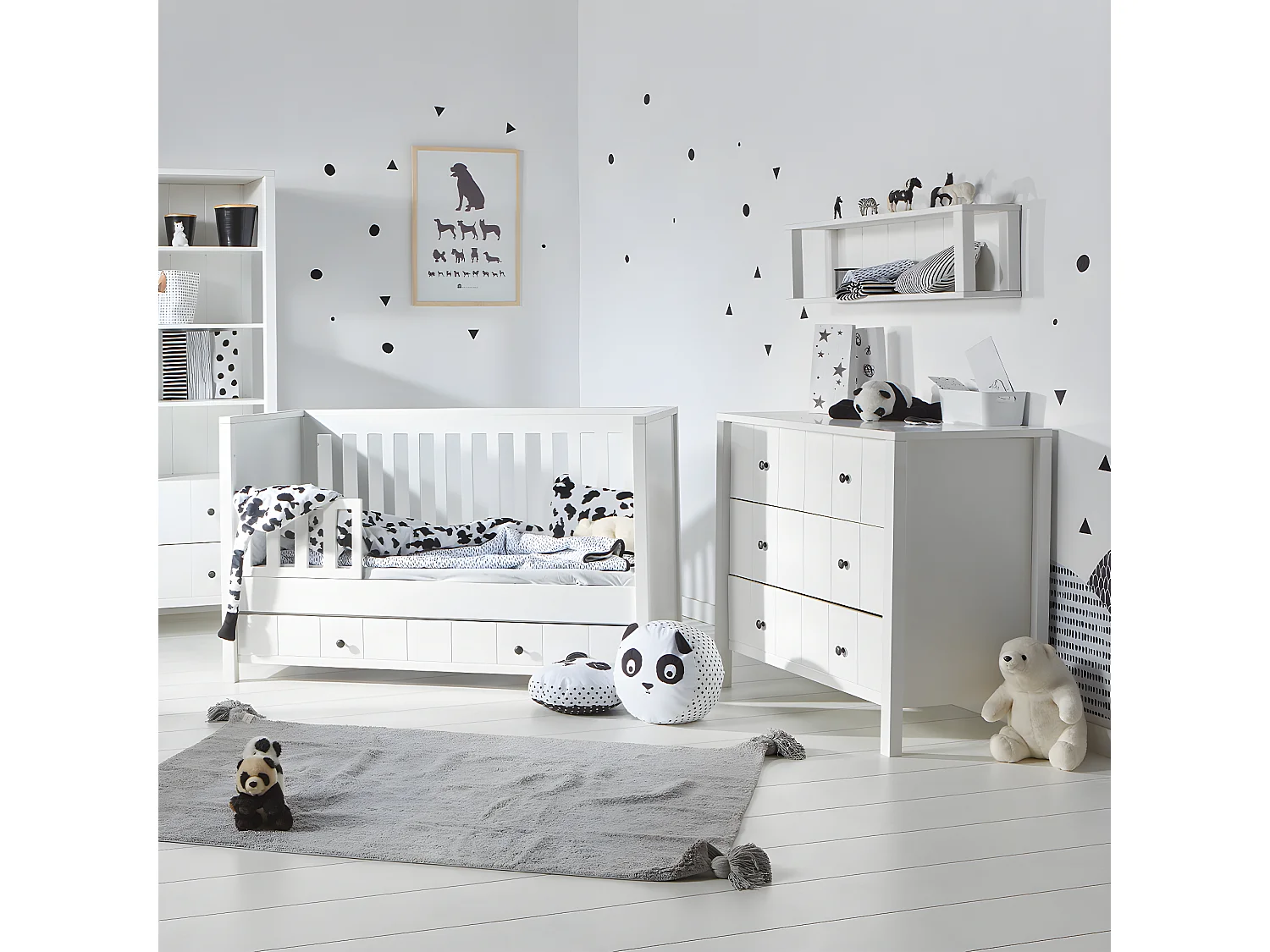 Commode 3 tiroirs Allpin Blanc