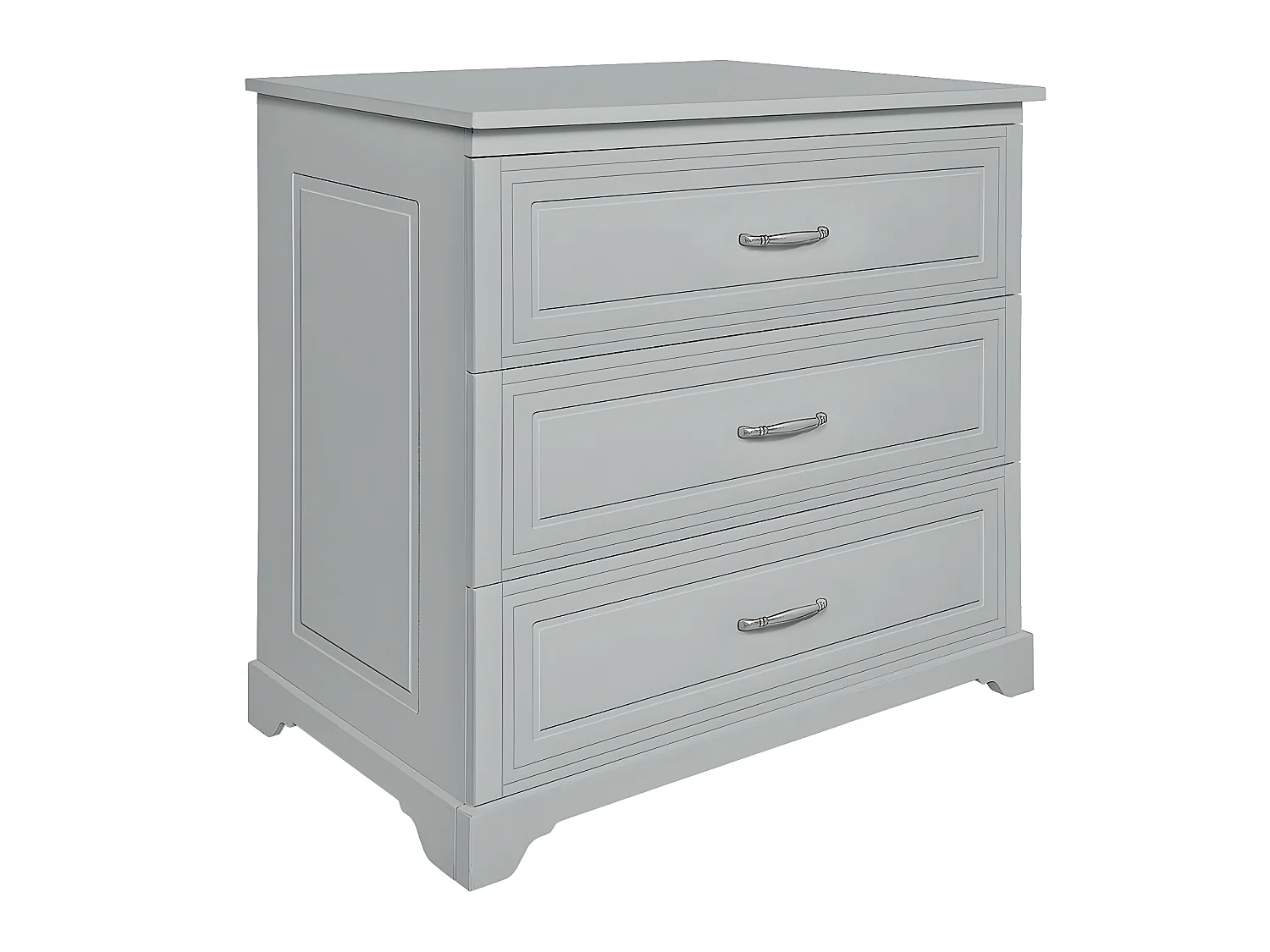 Commode 3 tiroirs Melody Gris