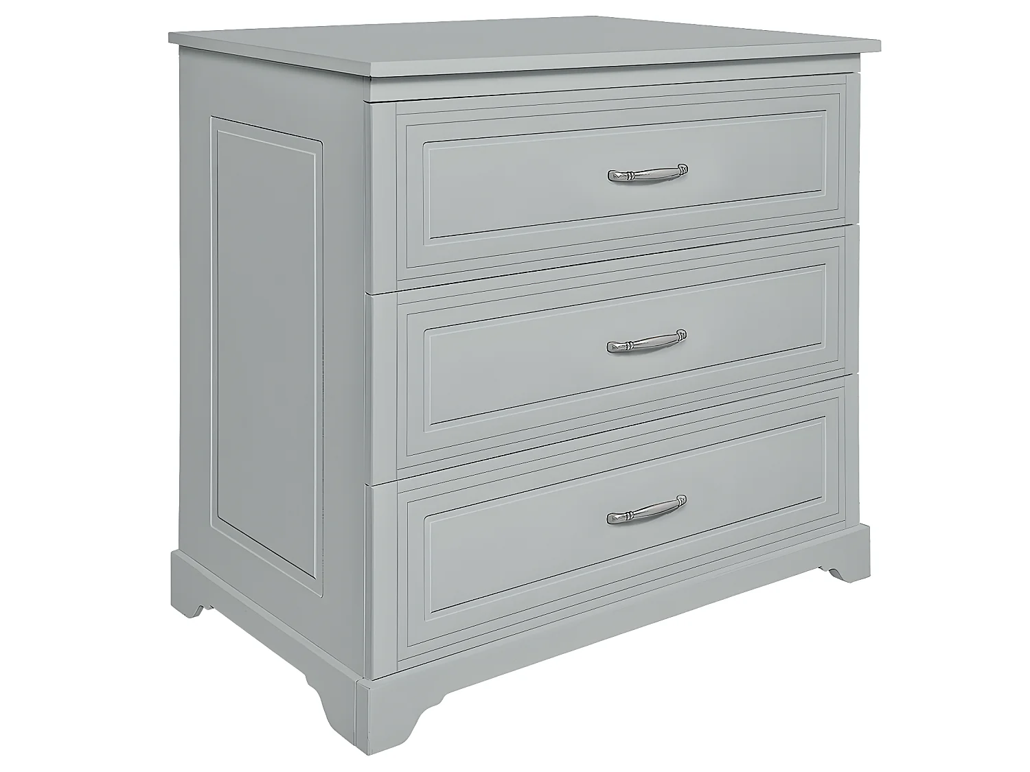 Commode 3 tiroirs Melody Gris