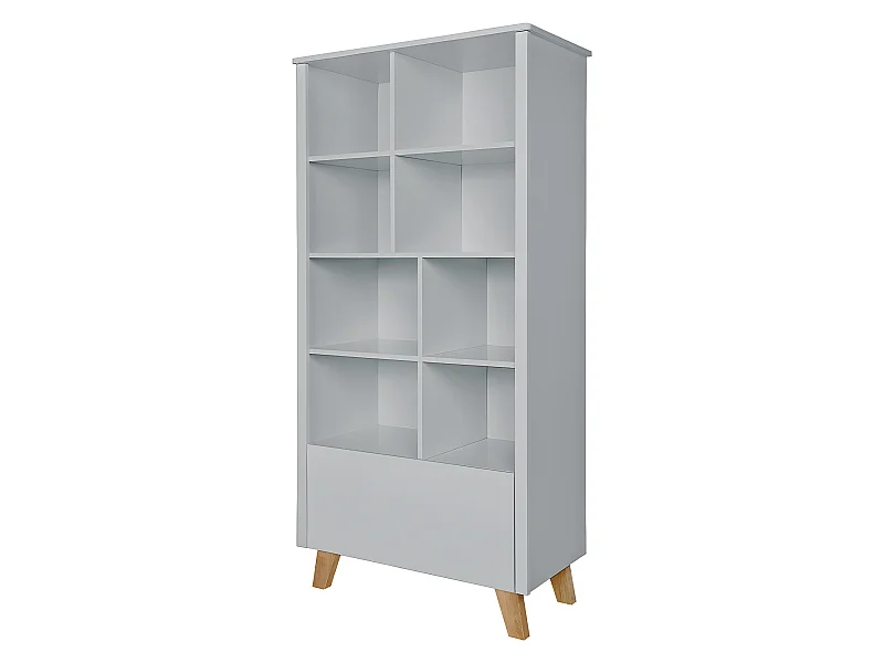 Bibliothèque 1 tiroir Zara Gris