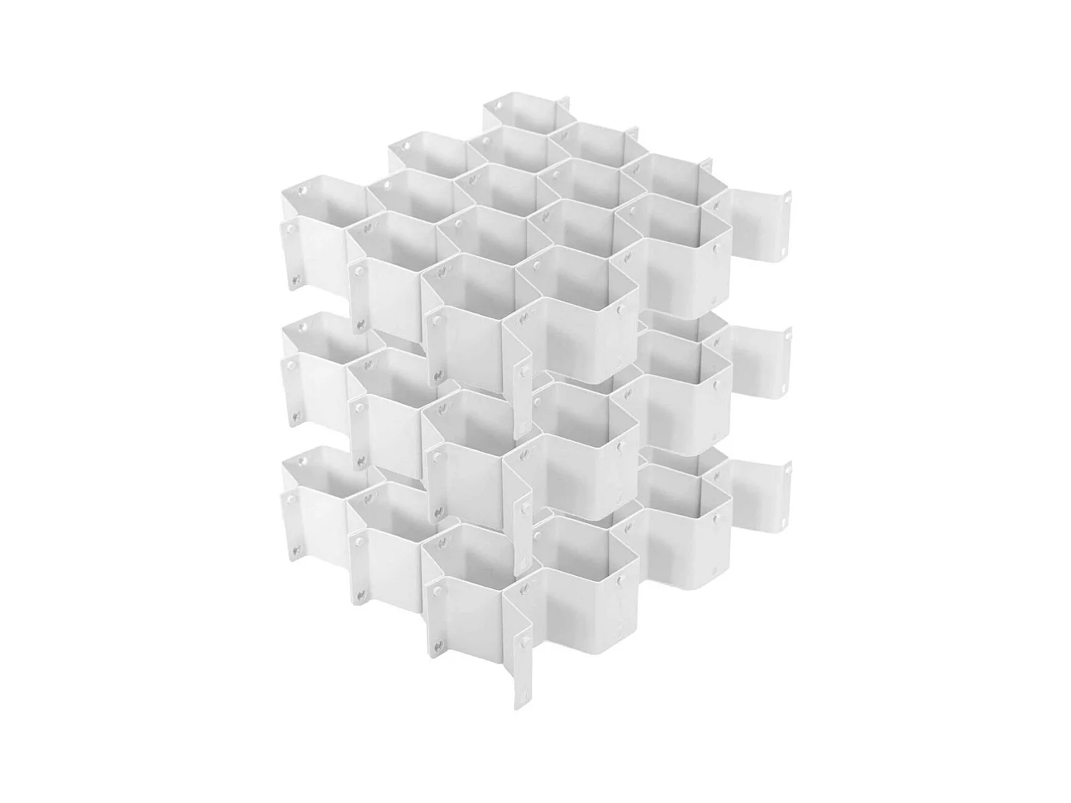 Lot de 6 Séparateurs de Tiroir "Modulable" 36cm Blanc