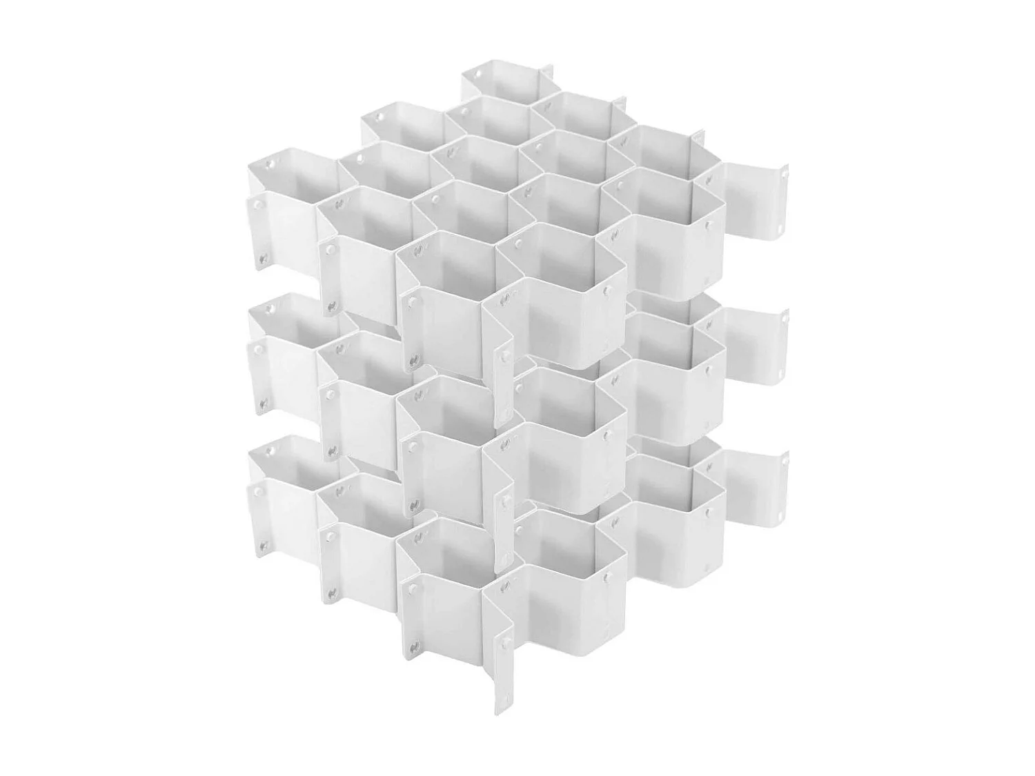 Lot de 6 Séparateurs de Tiroir "Modulable" 36cm Blanc