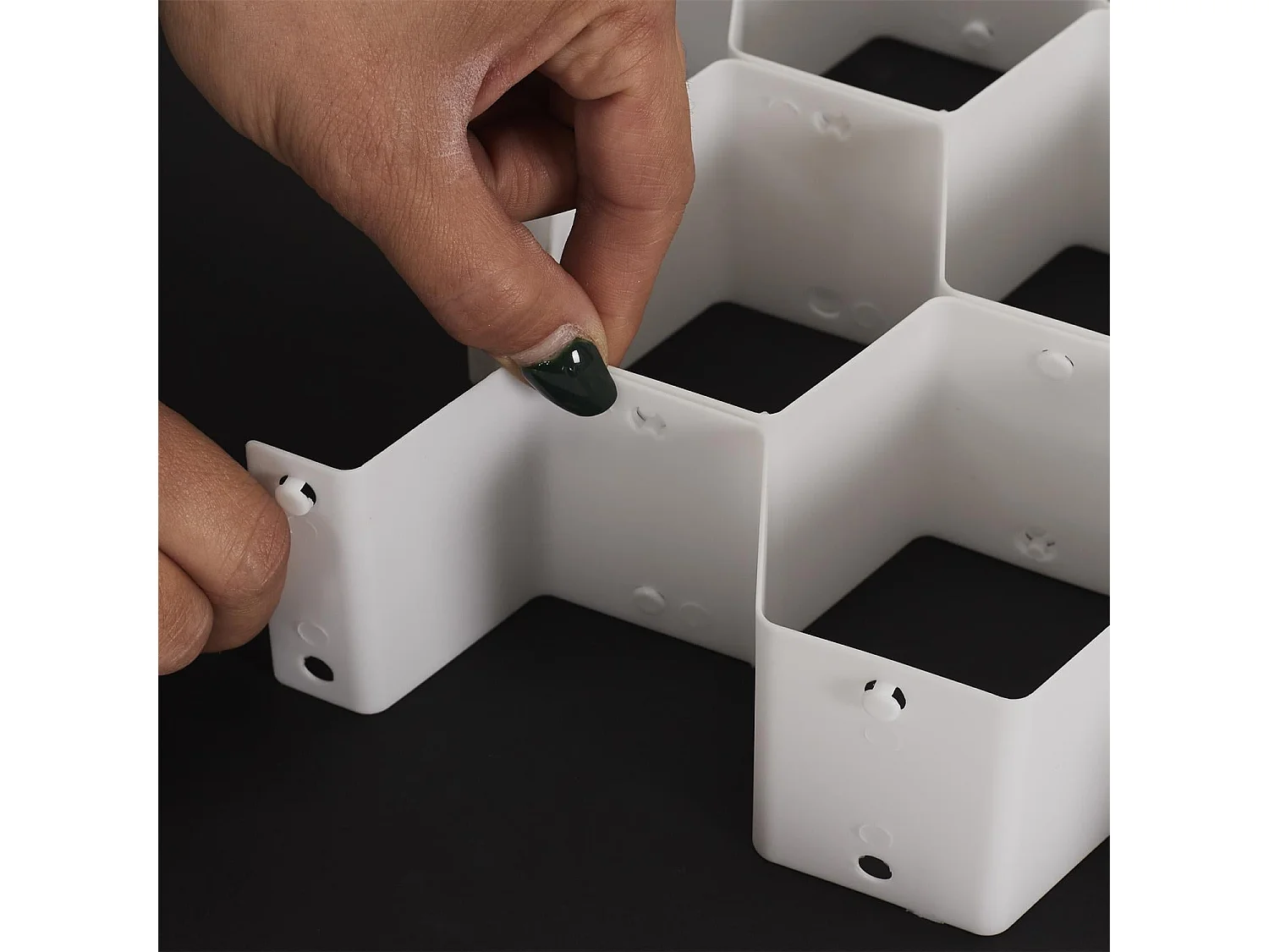 Lot de 6 Séparateurs de Tiroir "Modulable" 36cm Blanc