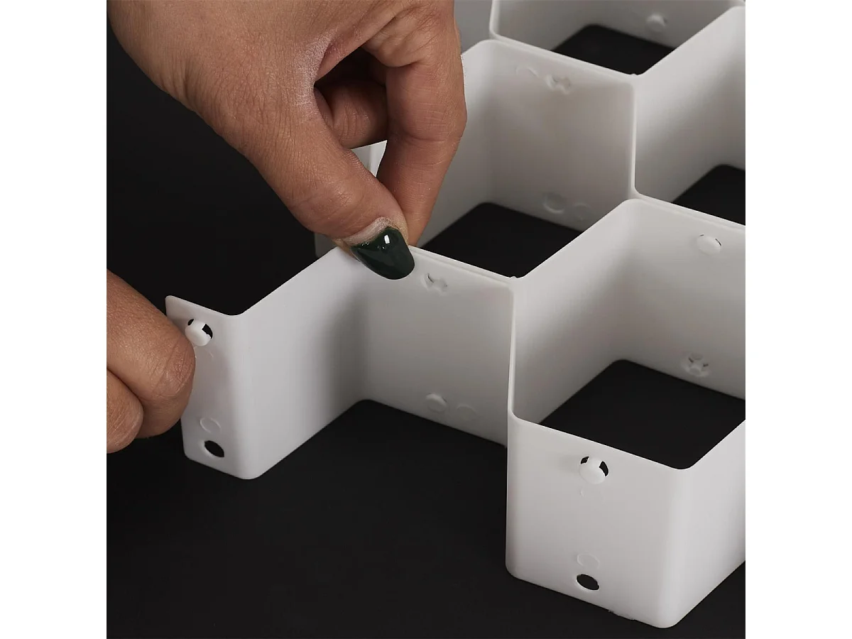 Lot de 6 Séparateurs de Tiroir "Modulable" 36cm Blanc