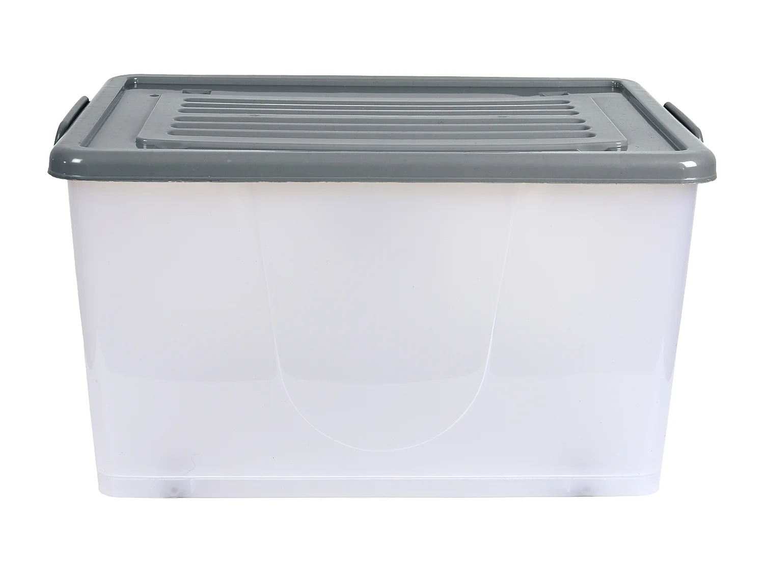 Boite De Rangement Plastique 60l Gris, Transparent