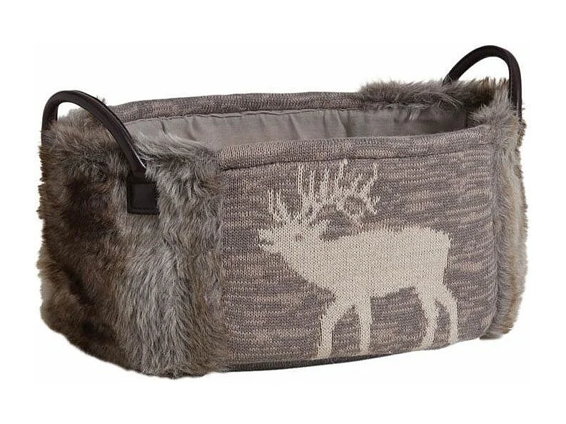 Ovaler Ordnungskorb mit Hirsch Motiven (3er-Pack)