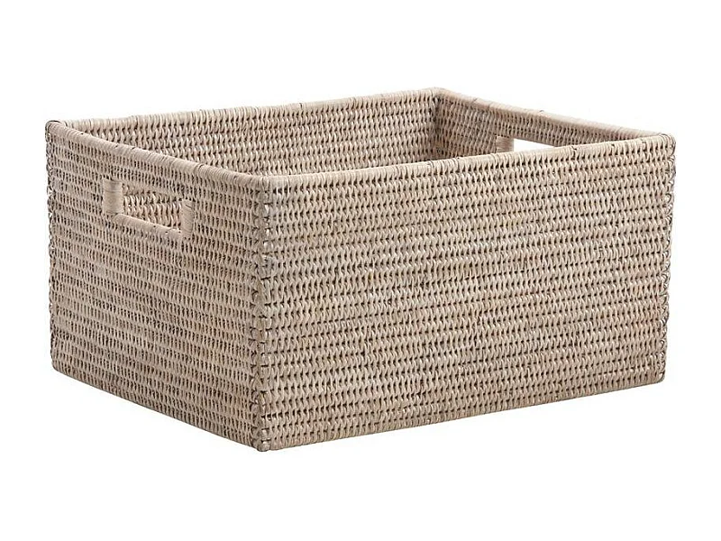 Corbeille rangement en rotin 28 x 22 x 15 cm