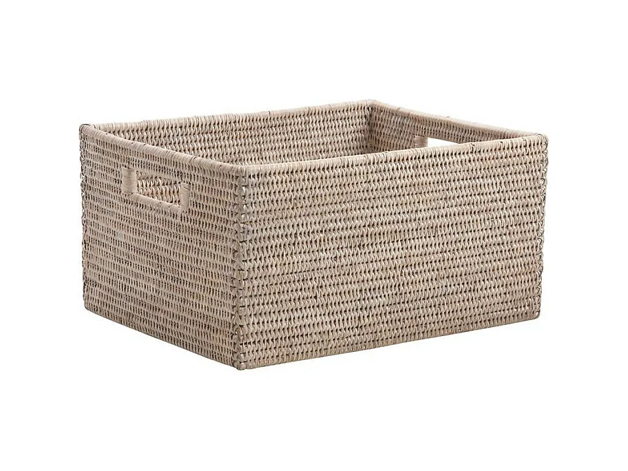 Corbeille rangement en rotin 28 x 22 x 15 cm
