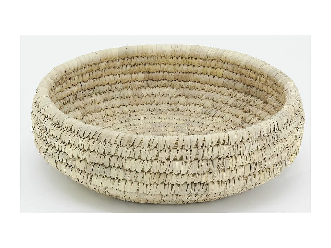 Corbeilles rondes en jonc naturel (Lot de 3)