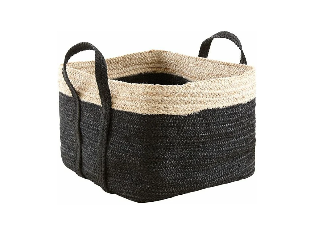 Corbeilles de rangement carrées en jute (Lot de 3)