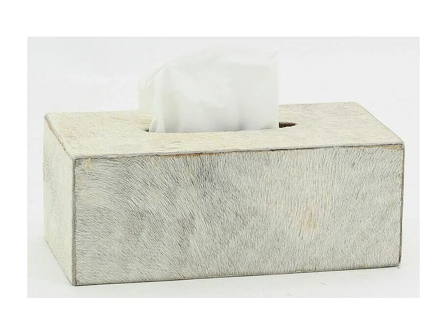 Boite à mouchoirs en peau de chèvre