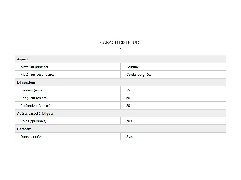 Sac de rangement en feutrine losanges