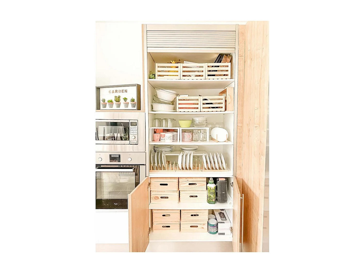 Ordnungskiste aus massivem Kiefernholz mit Deckel