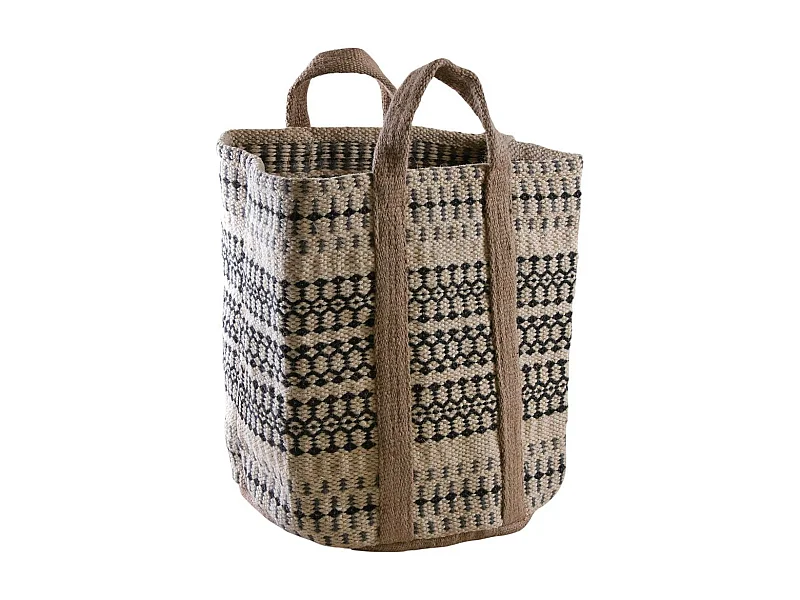 Corbeille en toile de jute épaisse Afriqua