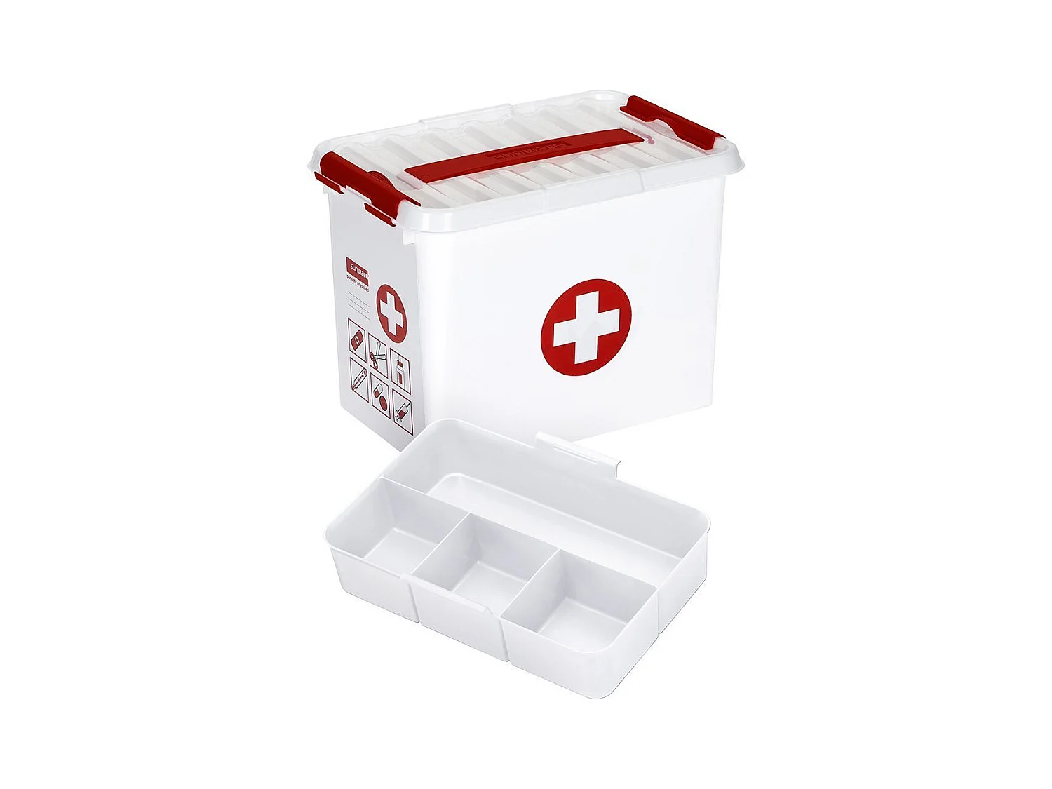 Erste-Hilfe-Box mit Fächer Q-Line