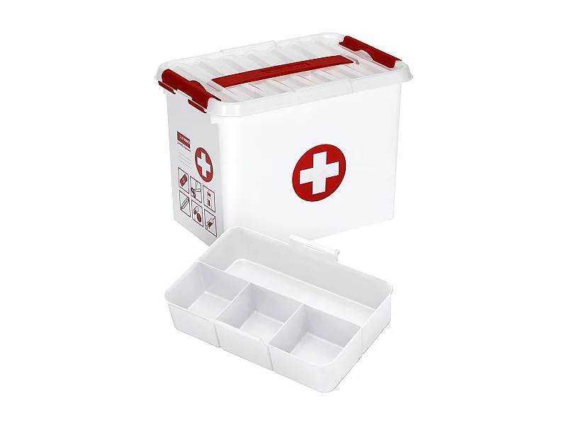 Boite à compartiments 1er Secours Q-line 9 litres