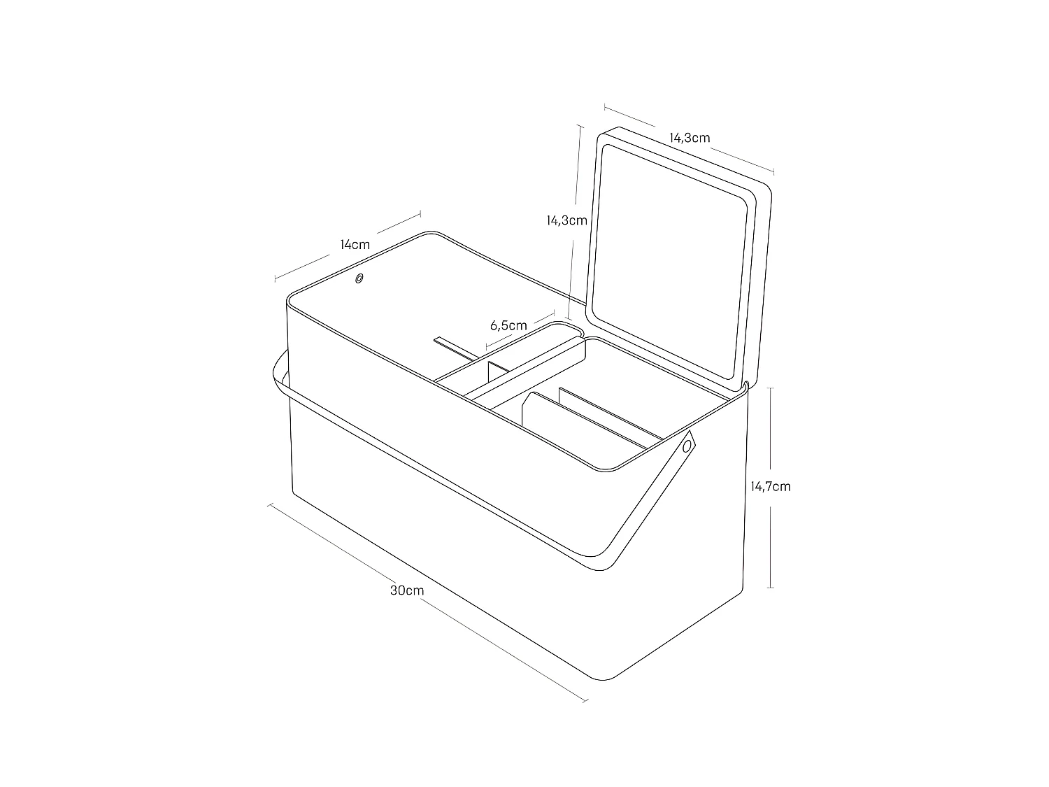 Boite de rangement spéciale maquillage en métal Tower makeup