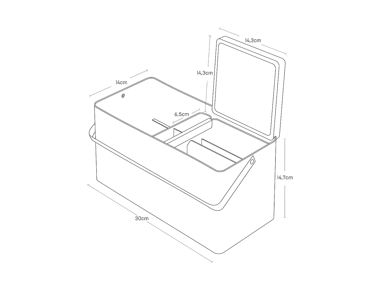 Boite de rangement spéciale maquillage en métal Tower makeup