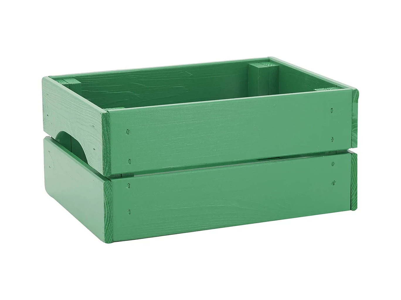 Caisse de rangement en pin petit modèle 31 x 23 x 15 cm Vert menthe