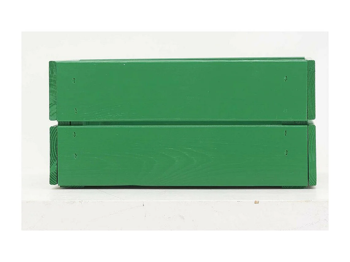 Caisse de rangement en pin petit modèle 31 x 23 x 15 cm Vert menthe