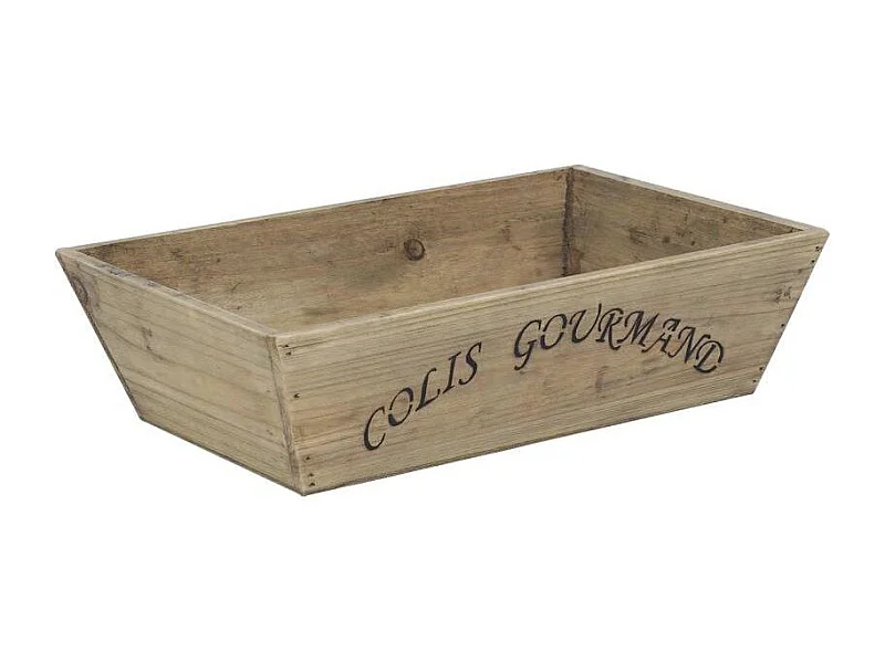 Corbeille en bois Colis gourmand