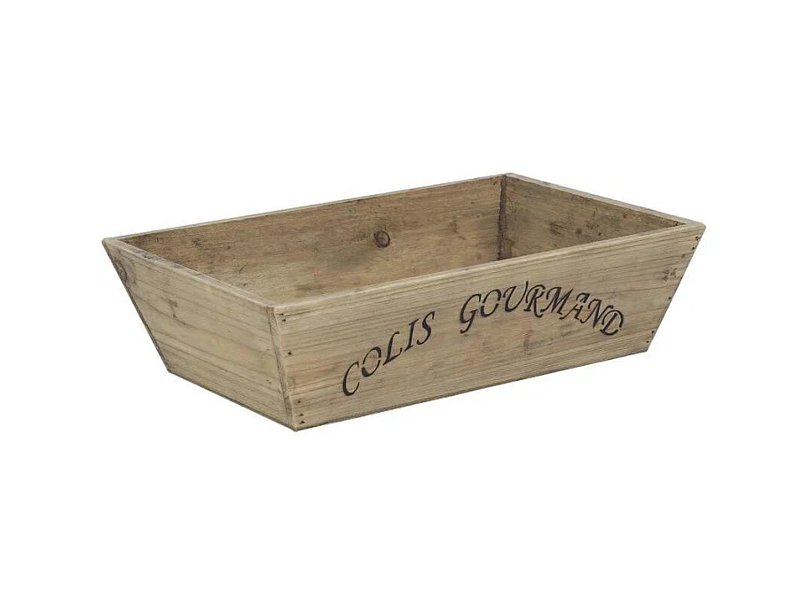 Corbeille en bois Colis gourmand