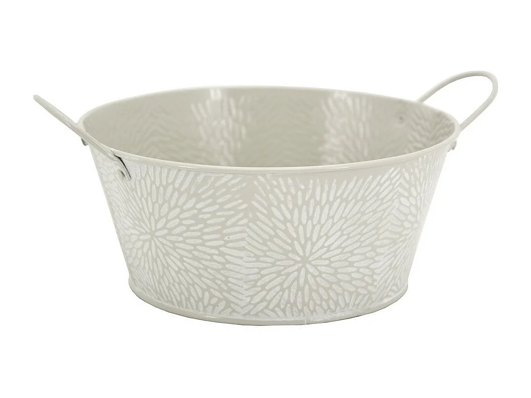 Cestas redondas de metal con diseño floral (Juego de 48)