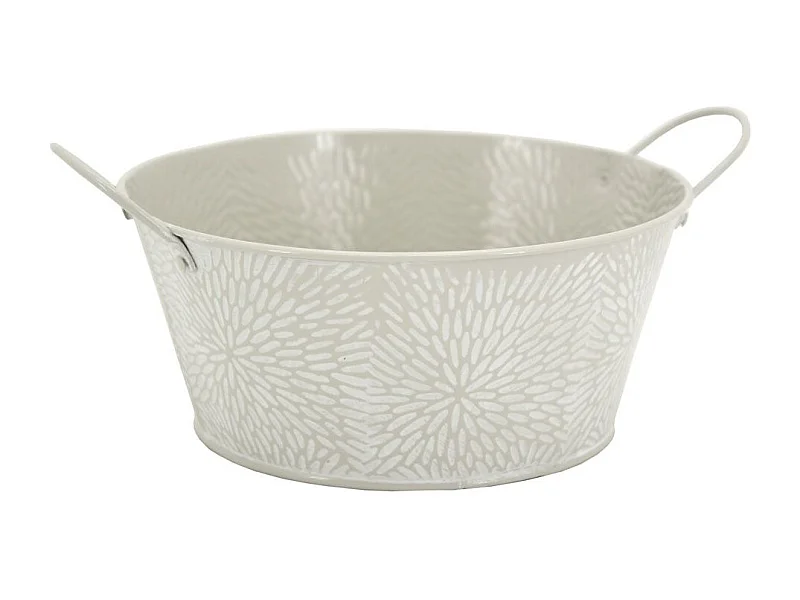 Corbeilles rondes en métal et motif floral (Lot de 48)