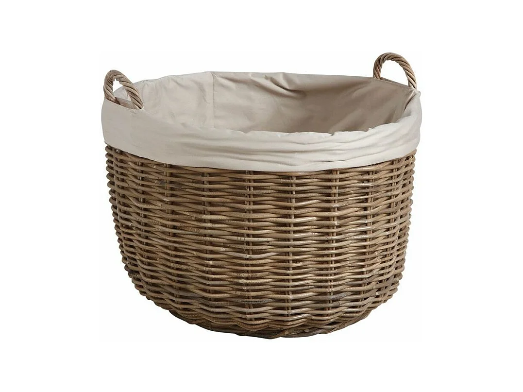 Corbeilles de rangement rondes en poelet gris (Lot de 3)