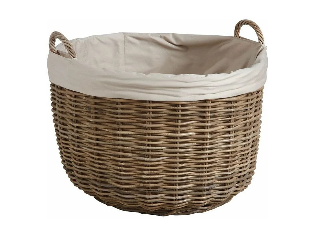 Corbeilles de rangement rondes en poelet gris (Lot de 3)