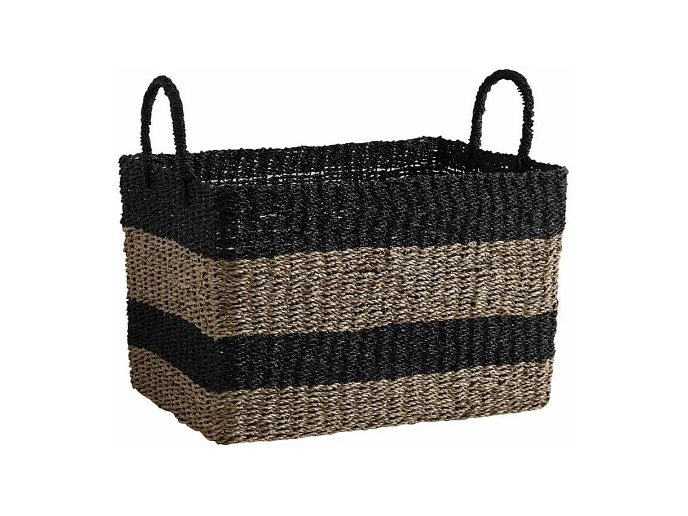 Corbeille de rangement en jonc et corde (Lot de 2)