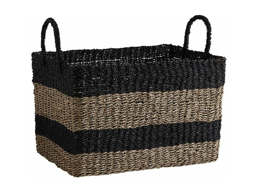 Corbeille de rangement en jonc et corde (Lot de 2)