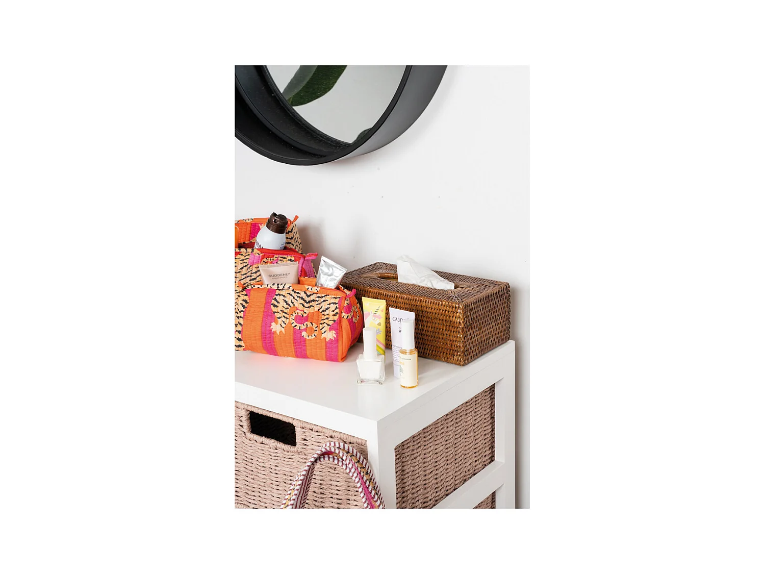 Boite à mouchoirs en rotin