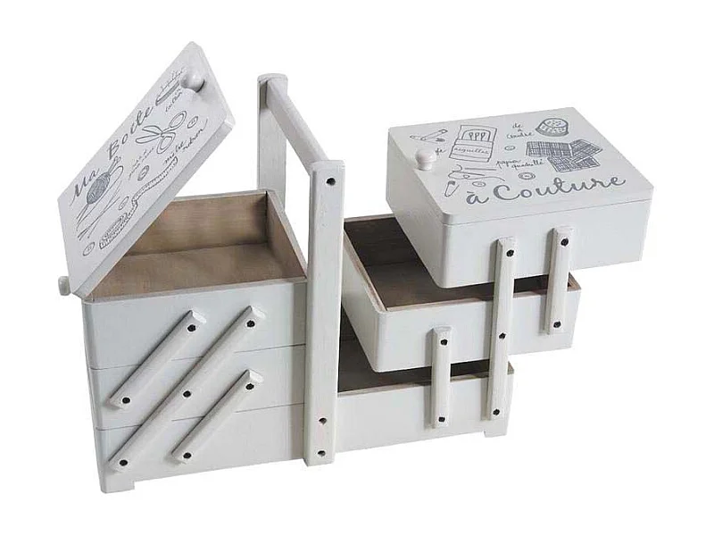 Boite à couture créative en bois
