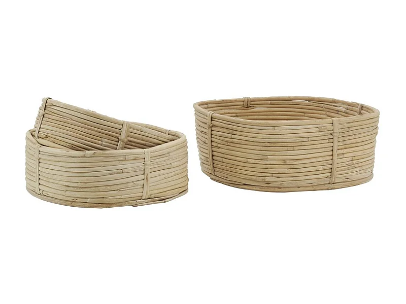 Corbeilles en rotin carrées