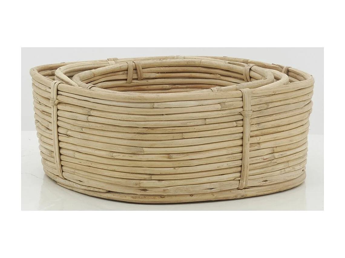 Corbeilles en rotin carrées