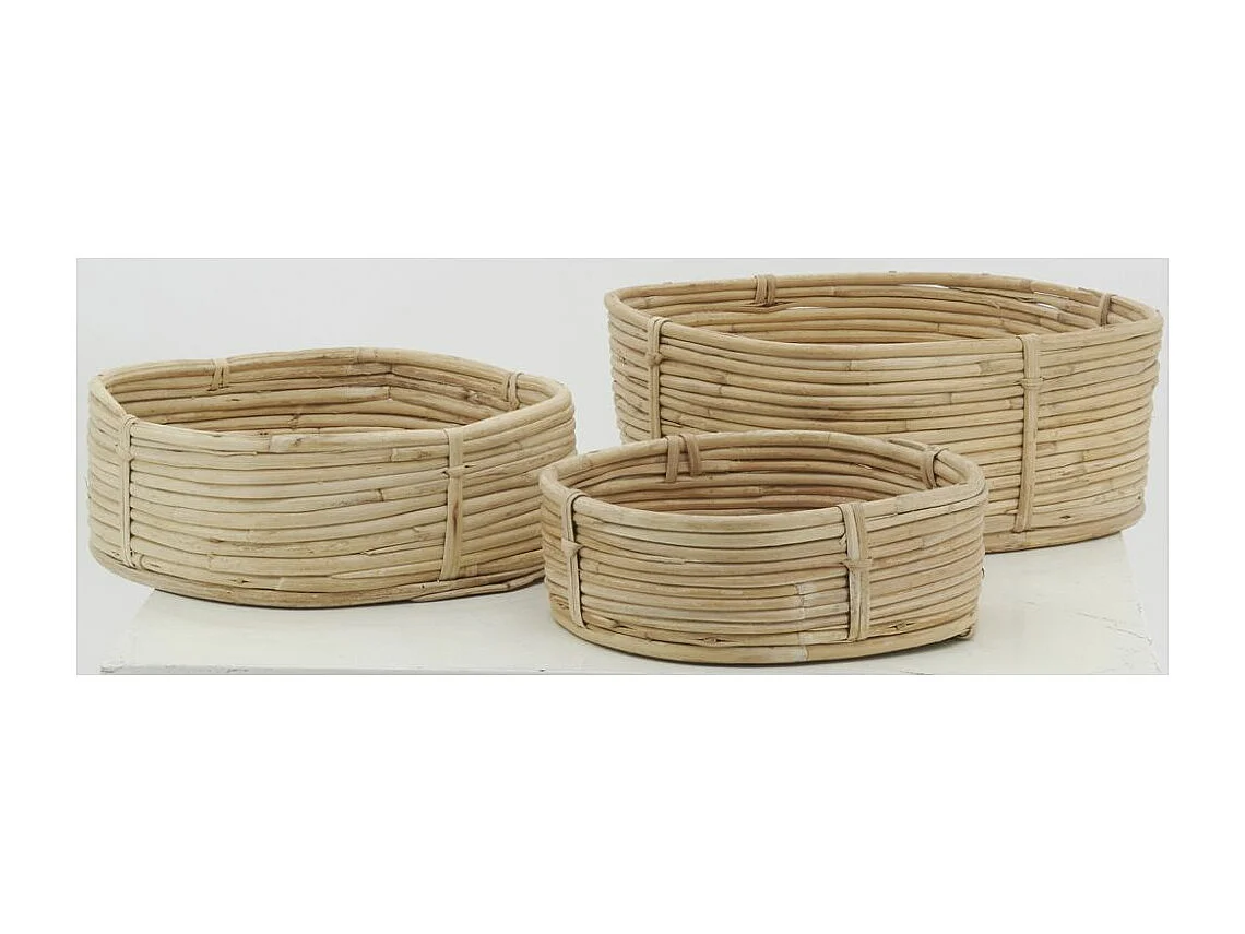 Corbeilles en rotin carrées