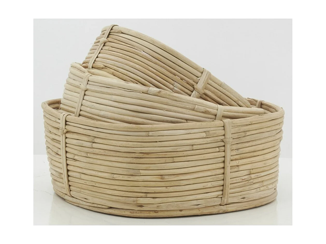 Corbeilles en rotin carrées