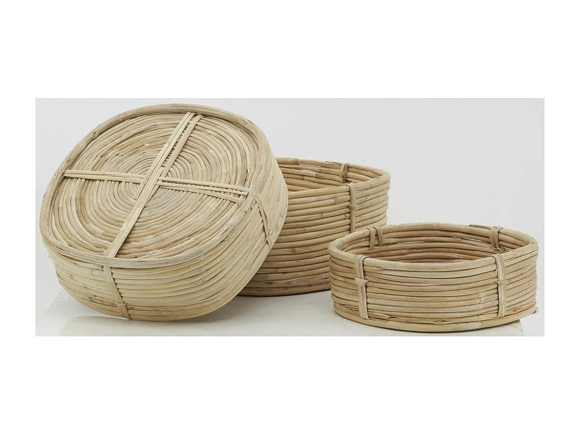 Corbeilles en rotin carrées