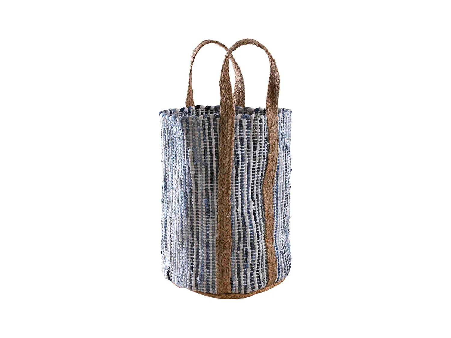 Corbeille en jute et jean